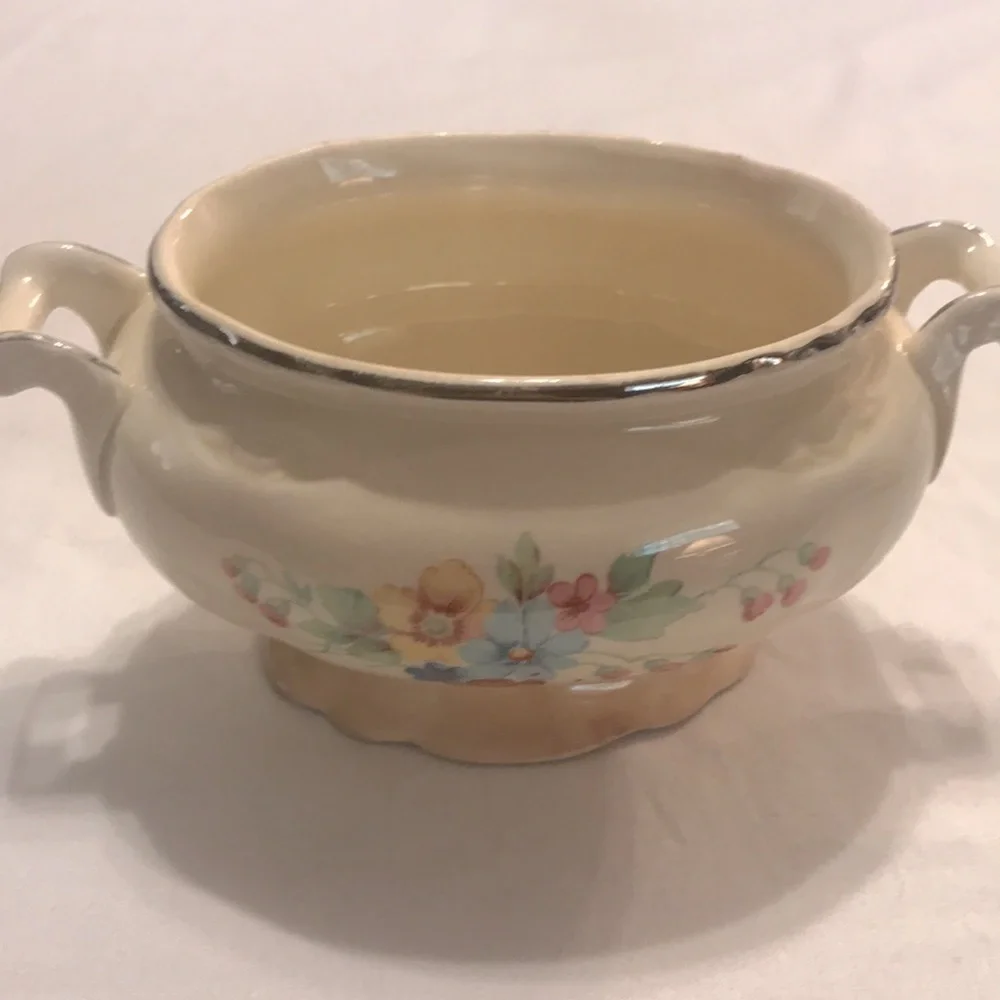 Homer Laughlin Virginia Rose Sugar and Creamer